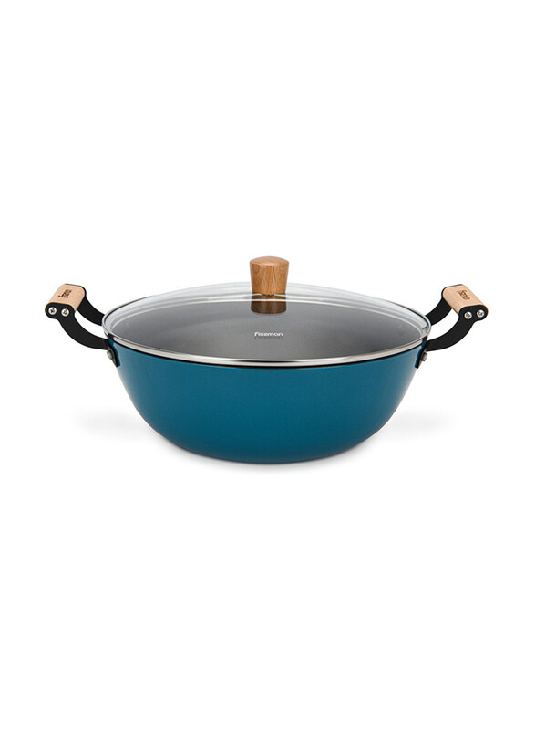 

Fissman 8 Ltr Non-Stick Round Casserole, Seagreen, Green