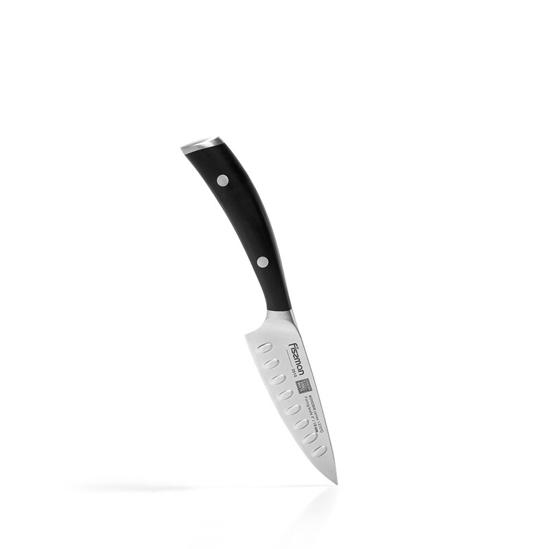 

Fissman 4-inch Koyoshi German Stainless Steel Paring Knife with Raised Dots, Black/Silver