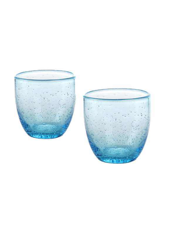 

Fissman 2-Piece 380ml Tumbler Glass Set (Solid Glass), Blue