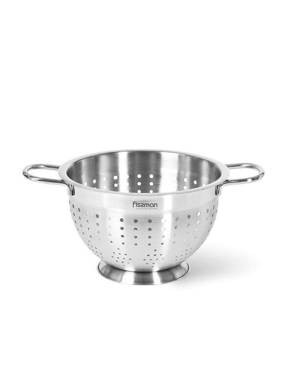 

Fissman 20cm Stainless Steel Colander Strainer, Silver