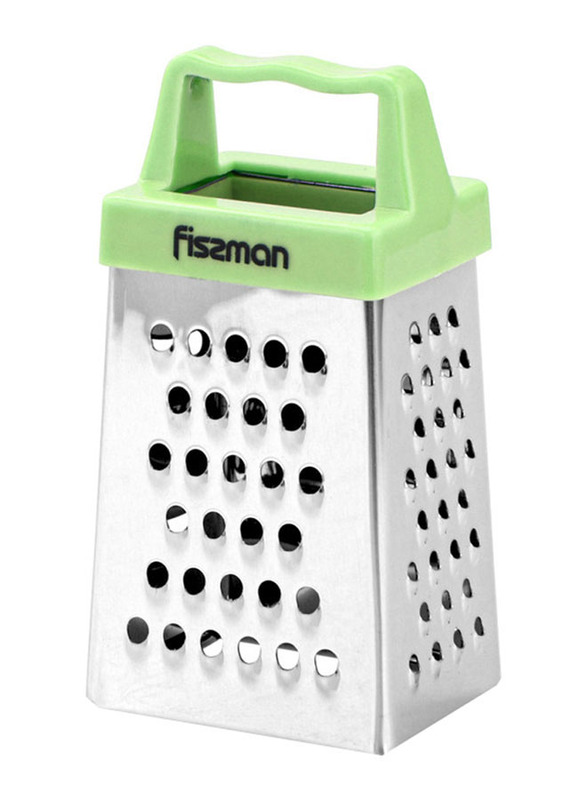 

Fissman 3-Inch Mini 3-Sided Mini Multifunctional Handheld Cheese Peel Grater, Green/Silver