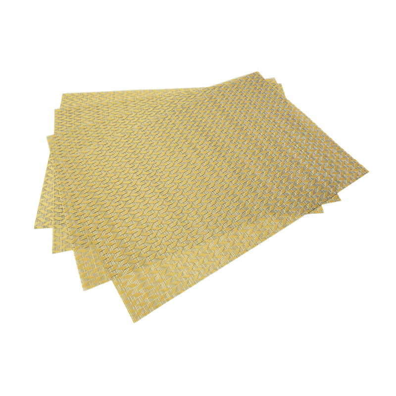 

Fissman 4-Piece PVC Woven Placemat Set, Gold