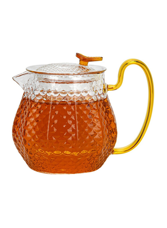 

Fissman 600ml Borosilicate Glass Tea Pot with Glass Filter, 15x12x10 cm