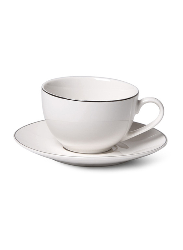 

Fissman 250ml Tea Cup and Saucer Aleksa, 15x6.5x9.5 cm