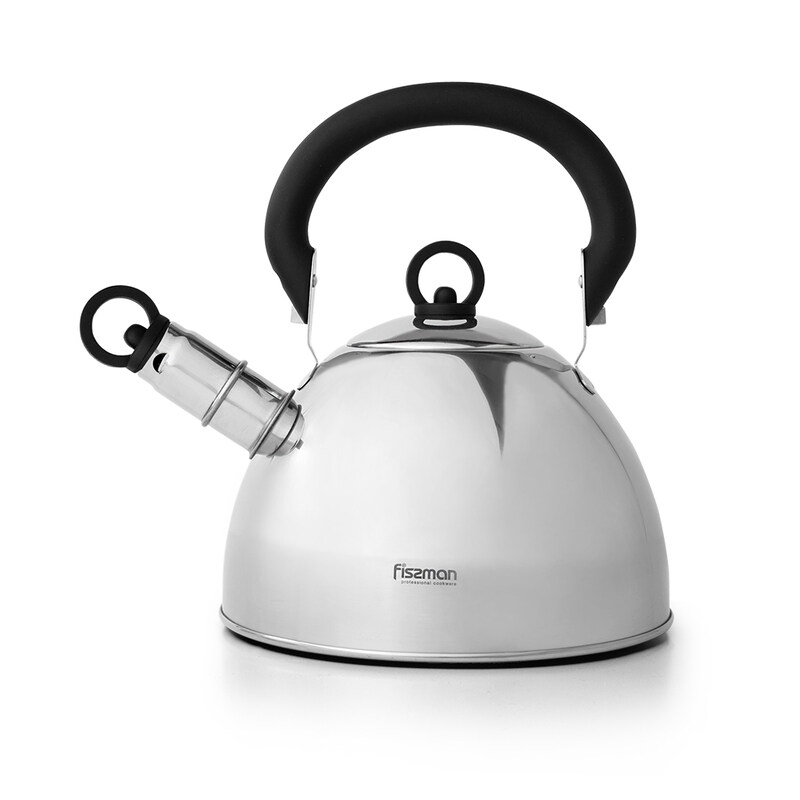 

Fissman 1.8 Ltr Stainless Steel Gemma Whistling Tea Kettle, Silver