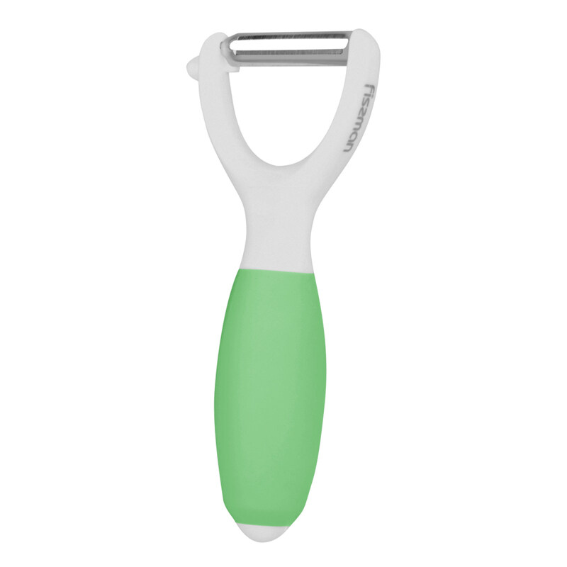 

Fissman 14cm Stainless Steel Y-Shaped Peeler, Green/White