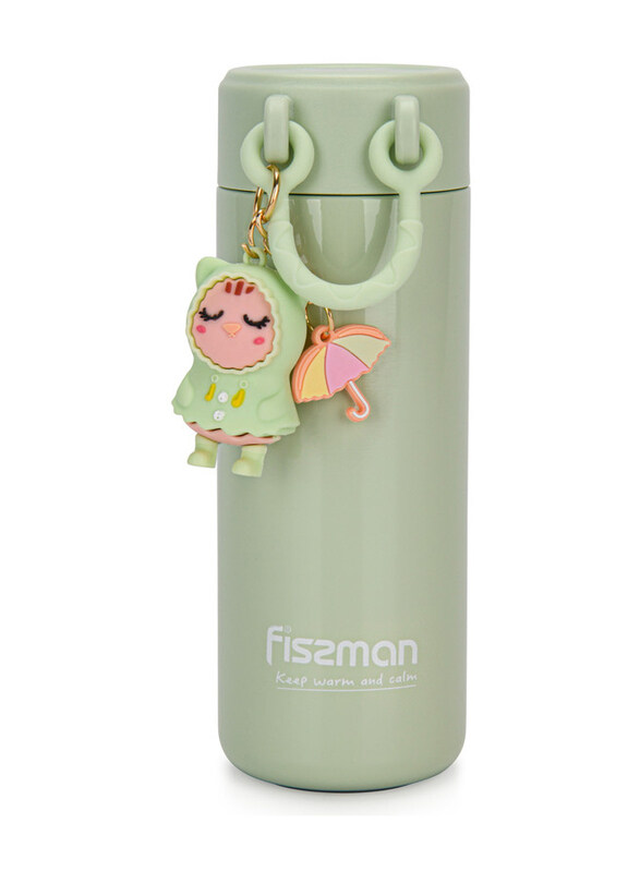 

Fissman 380ml Stainless Steel Double Wall Vacuum Flask, Green
