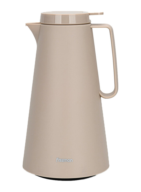 

Fissman 1000ml Vacuum Insulated Flask With Pink Glass Liner, Cream