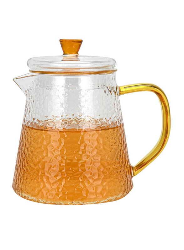 

Fissman 600ml Borosilicate Glass Tea Pot with Glass Filter, 15x14x11 cm