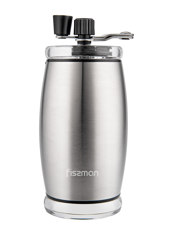 

Fissman 16cm ABS with Stainless Steel Shell Ceramic Manual Coffee Grinder, Silver