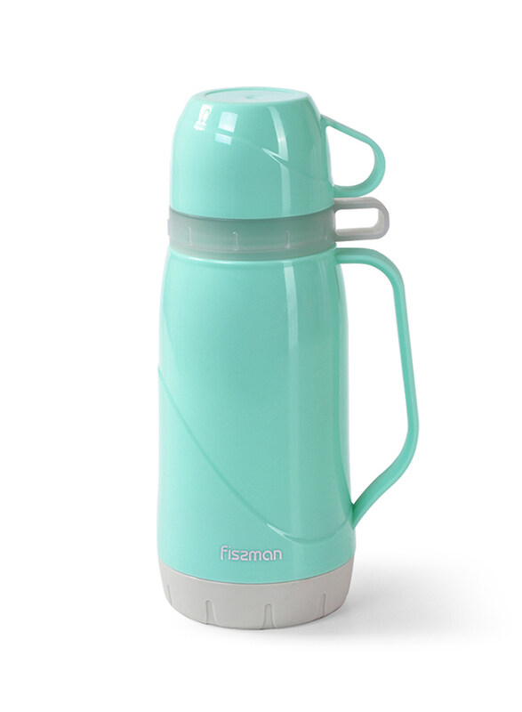 

Fissman 600ml Plastic Case with Glass liner Vacuum Flask, Aquamarine