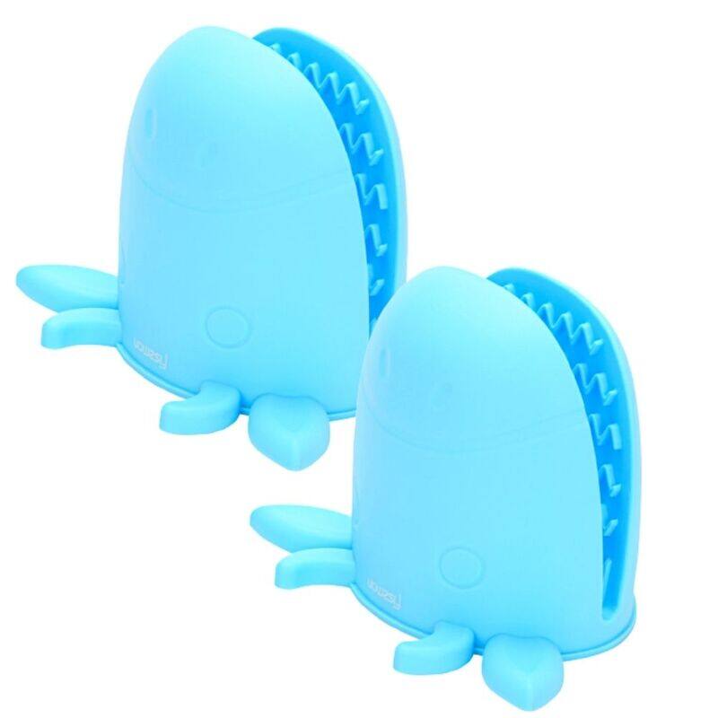 

Fissman 2-Piece Silicone Cow Head Pot Holder Magnet, Blue