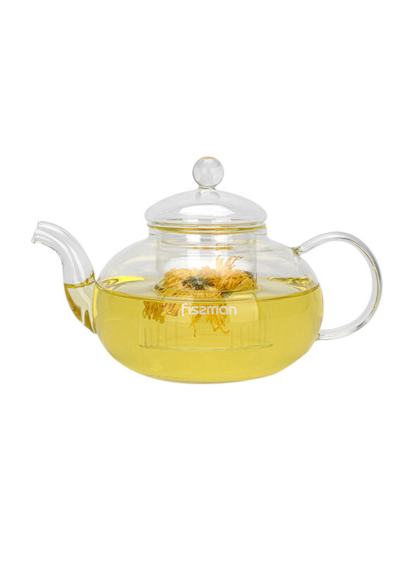 

Fissman 800ml Borosilicate Glass Tea Pot with Glass Filter, 20.5x12.5x13.5 cm