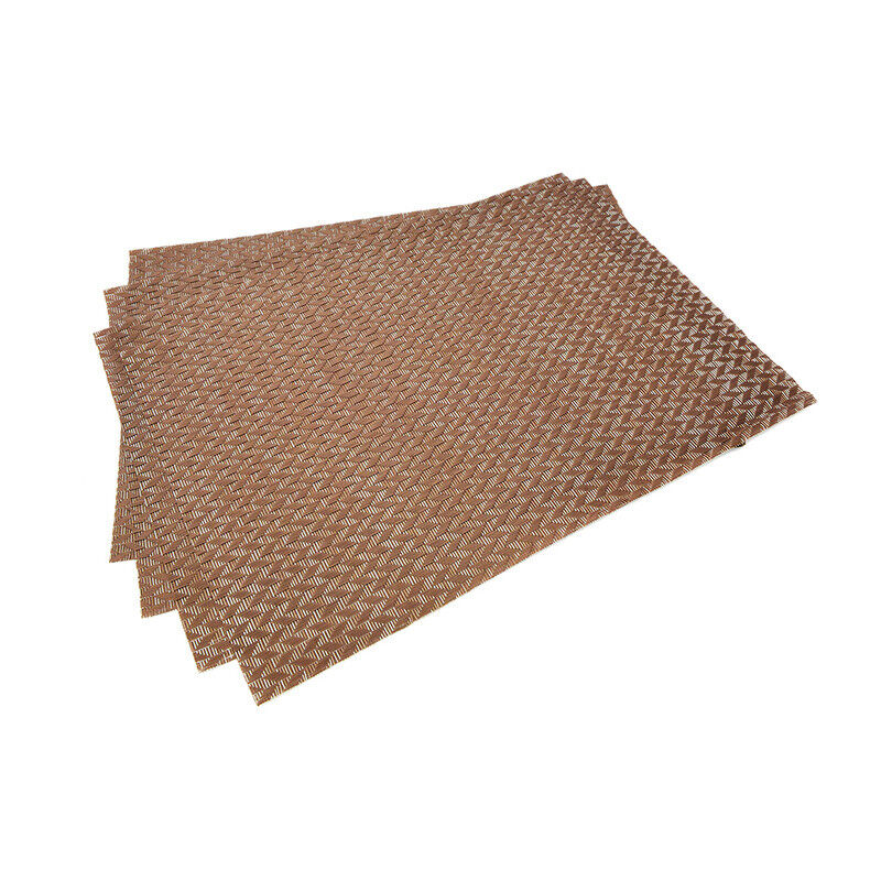 

Fissman 4-Piece Washable PVC Table Mats, 45x30cm, Light Brown