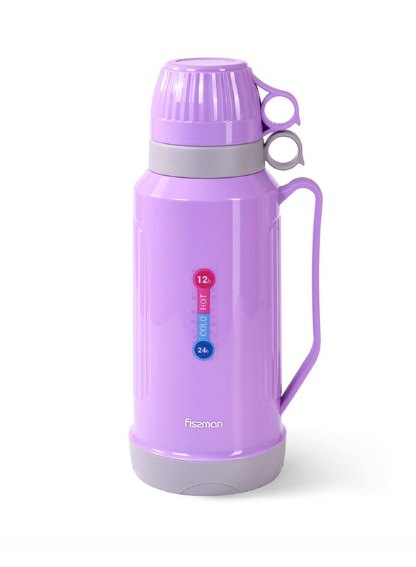 

Fissman 1800ml Plastic Case with Glass liner Vacuum Flask, Violet
