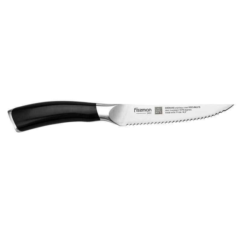 

Fissman 4.5-inch Kronung Stainless Steel Steak Knife, Silver/Black