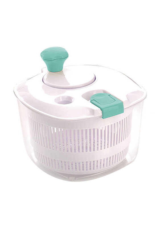 

Fissman 21 x 20 x 18cm PP Plastic Salad Spinner, Aquamarine/White