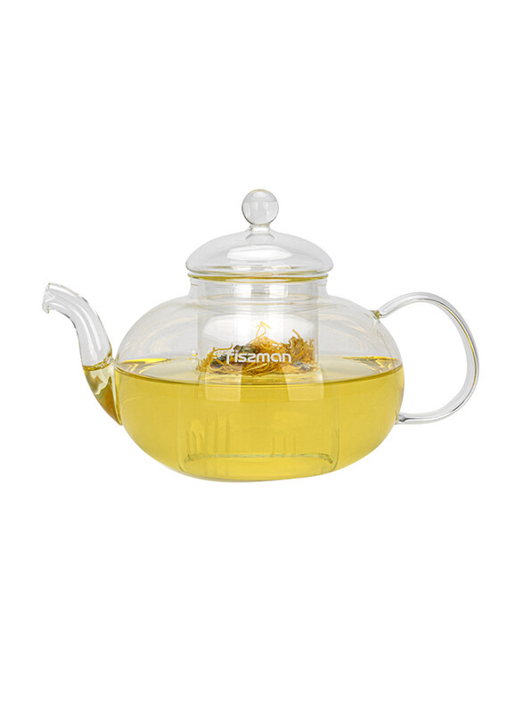 

Fissman 1200ml Borosilicate Glass Tea Pot with Glass Filter, 23x14.5x15.5 cm