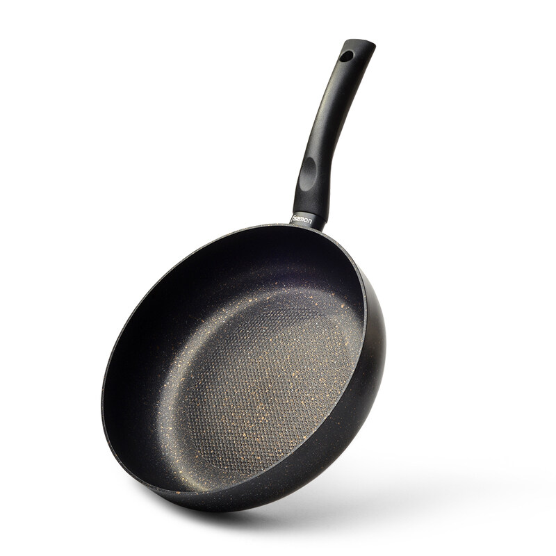 

Fissman 46.5cm Promo Aluminium Round Deep Frying Pan with Induction Bottom and Non-stick Coating, Black/Red/Grey