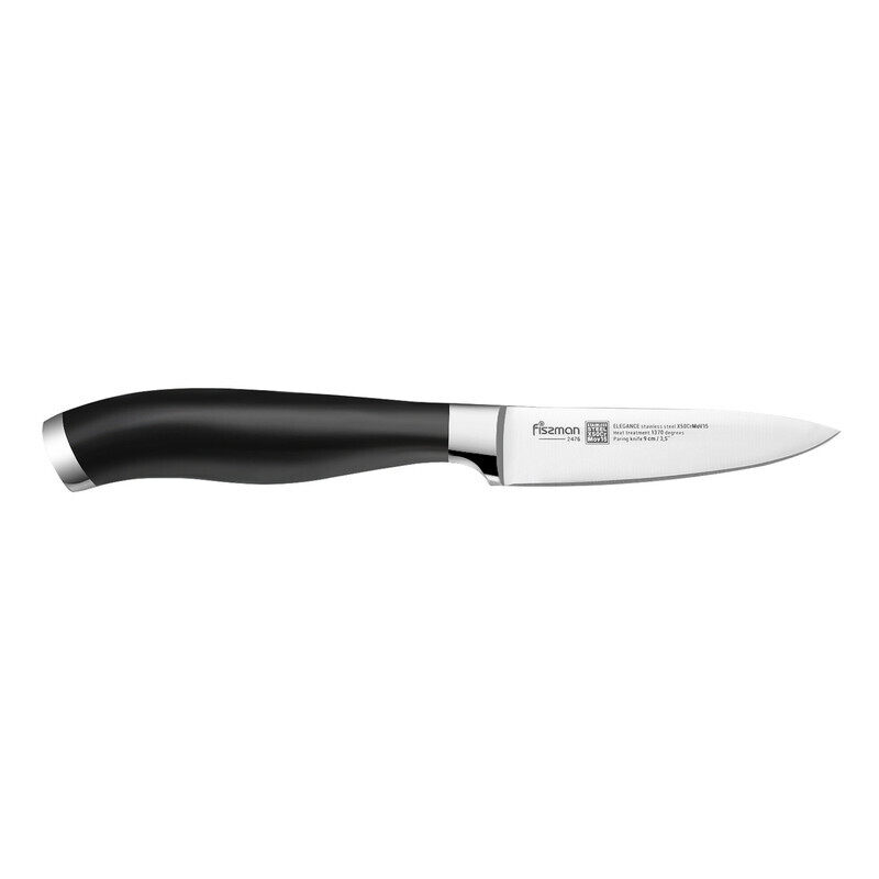 

Fissman Elegance Series Stainless Steel Vegetable and Fruit Knife, Silver/Black