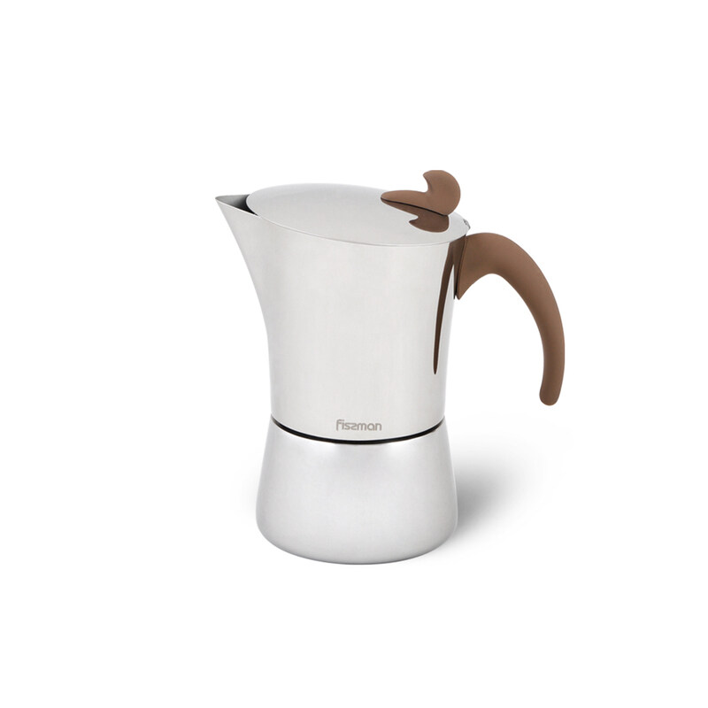 

Fissman 240ml Espresso Coffee Maker, Silver