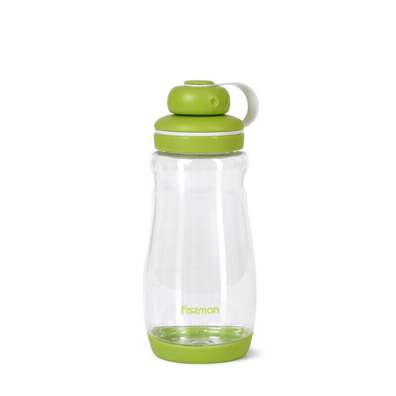 

Fissman 500ml Water Bottle, Clear/Green