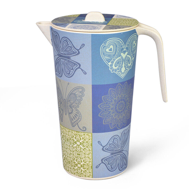 

Fissman 1.7 Ltr Butterfly Bamboo Fibre Pitcher Jug, Multicolour