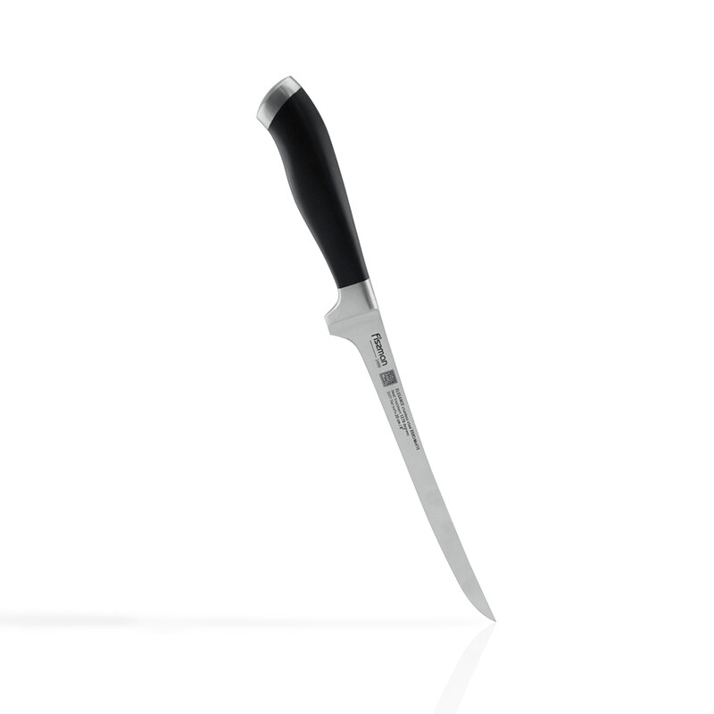 

Fissman 8-inch Elegance Stainless Steel Stiff Fillet Knife, Black/Silver