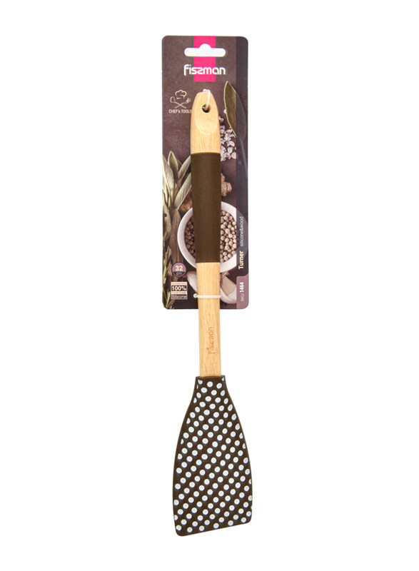 

Fissman 32cm Silicone Turner, Brown/Black