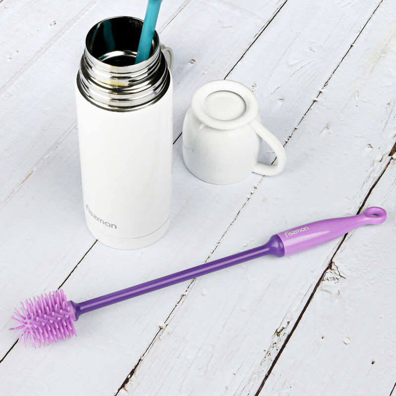 Fissman Silicone Bottle Cleaning Brush, Violet