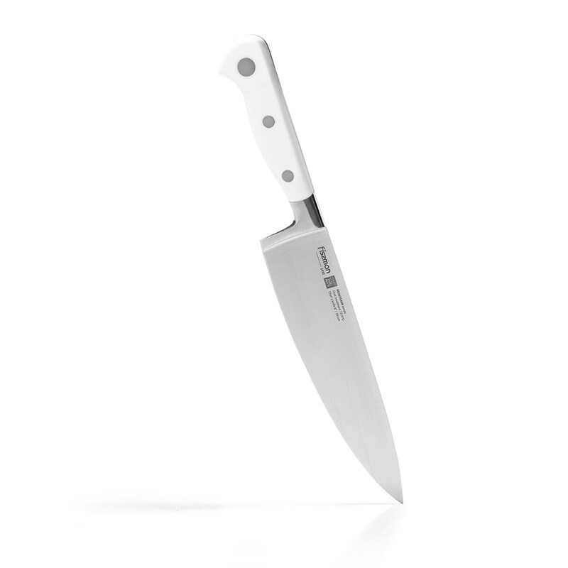 

Fissman 8-inch Monogami Stainless Steel Chef Knife, Silver/White