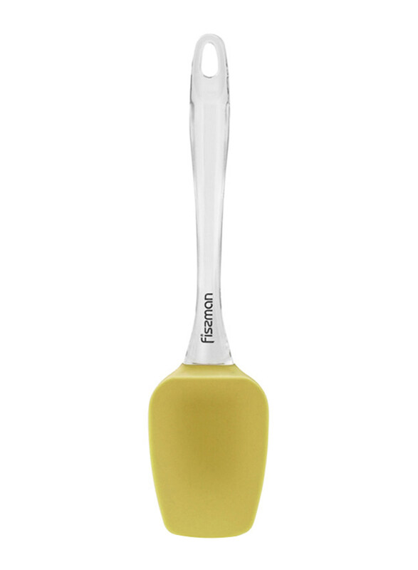 

Fissman 25cm Spatula with Handle, Yellow/Clear