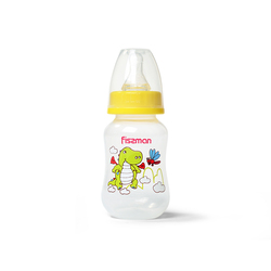 Fissman Baby Feeding Bottle with Wide Neck, 125ml, Yellow