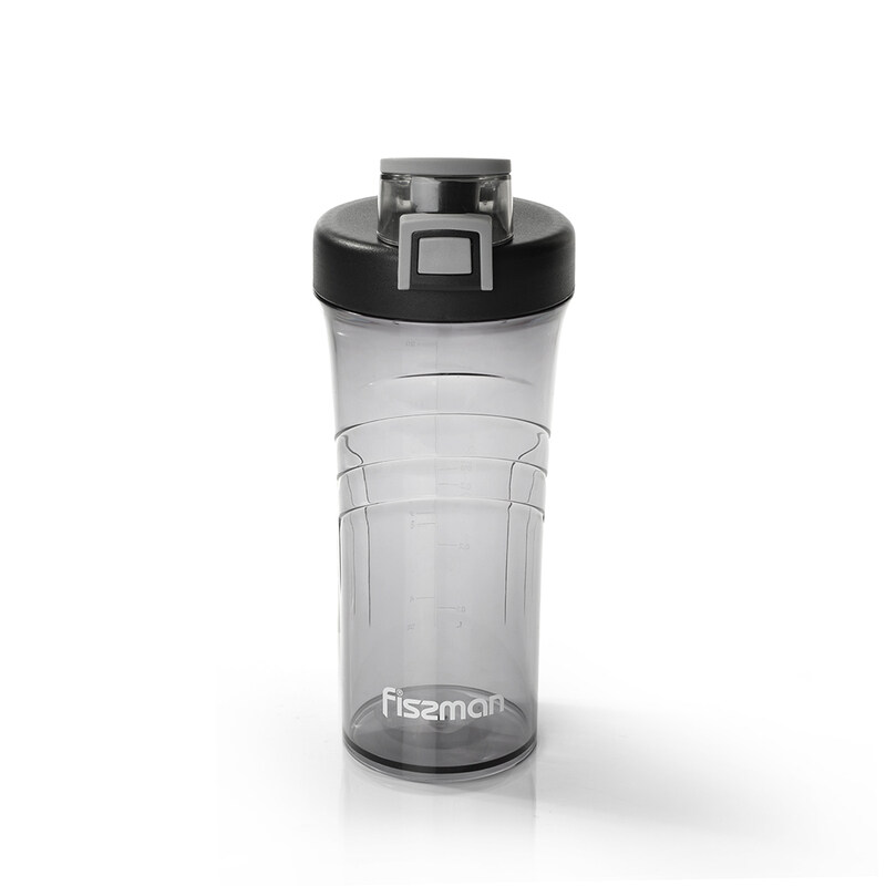 

Fissman 800ml Plastic Water Bottle, Black/Grey