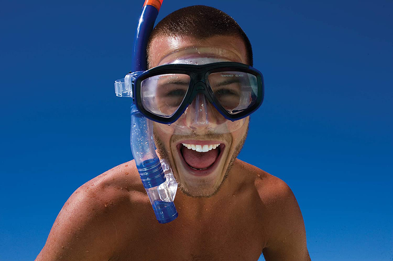 Zoggs Reef Explorer Junior Snorkel and Mask, Clear/Blue
