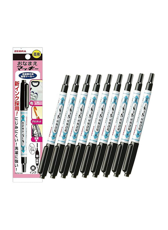 

Zebra 10-Piece CD Twin Marker, Black
