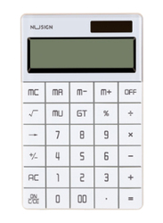 Deli Nusign 12-Digits Desk Calculator, 165.3 x 103.2 x 14.7mm, NS041, White