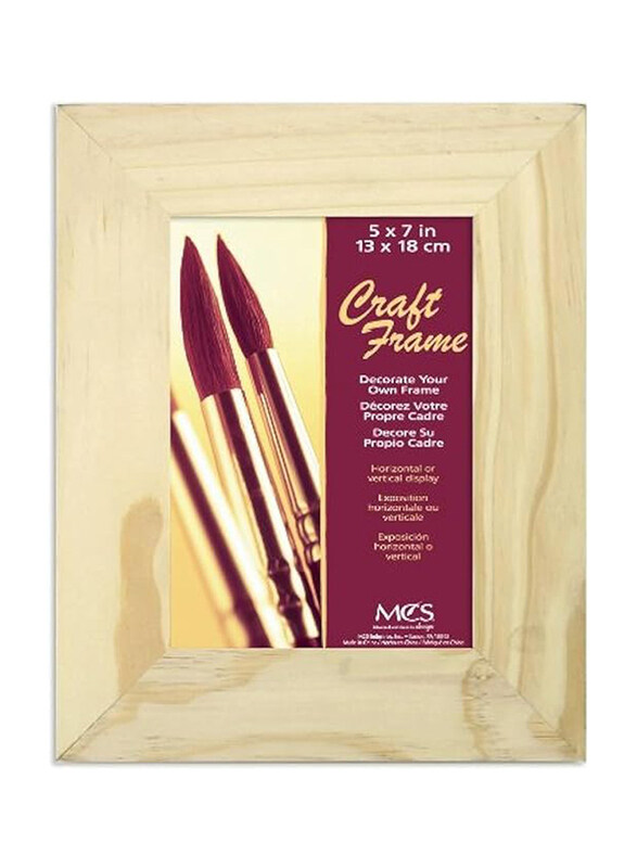 

MCS Industries Unfinished Pine Craft Frame, 5 x 7 Inch, Brown