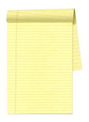 Atlas Legal Ruled Paper Writing Pad, 127 x 203mm 40 Sheets, 10-Pieces, AS-PL5846Y22, Yellow