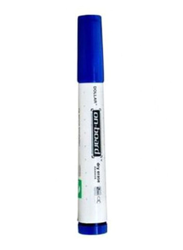 Dollar On-Board Whiteboard Marker Chisel Tip, Blue