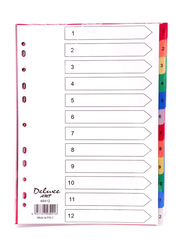 Deluxe 1-12 PP Dividers, Multicolour