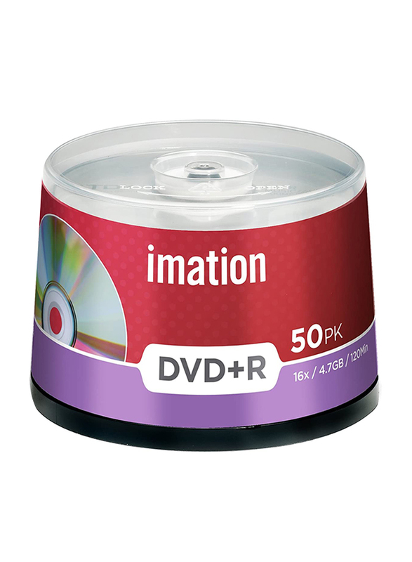Imation 4. 7GB DVD-R, 50 Piece, Multicolour
