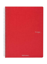 Fabriano Ecoqua Original Spiral Notebook, 70 Sheets, 90 GSM, A4 Size, Dark Red