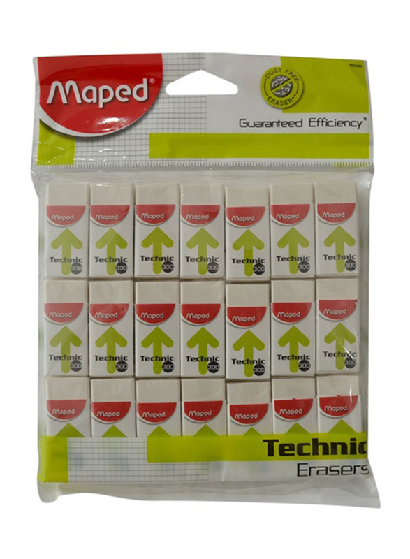 Maped 2Technic 300Mini Eraser Set, White