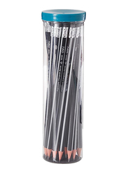 Deli 30-Piece Graphite Pencil HB with Eraser, Black