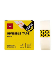 Deli Stick Up Invisible Tape, 18mm x 33m, Clear