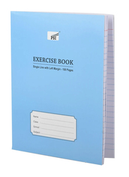 PSI Exercise Single Line Book with Left Margin, 100 Sheets, Blue