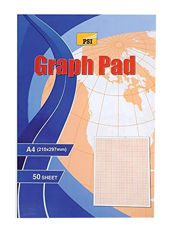 

PSI Graph Pad, 210 x 297mm, 50 Sheets, A4 Size, Multicolour