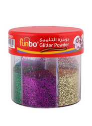 Funbo Glitter Powder, 6 Piece, Assorted Colours