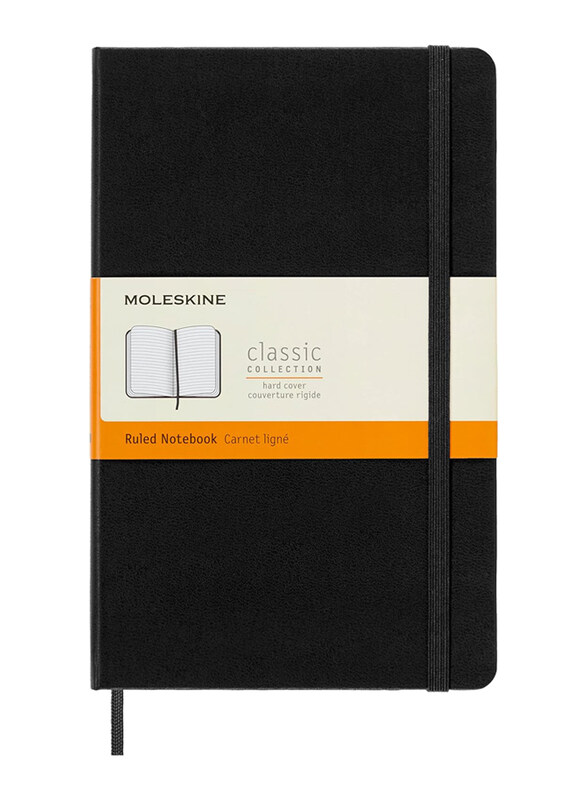 

Moleskine Classic Ruled Paper Notebook with Hard Cover & Elastic Closure, 192 Sheets, 9 x 14 cm, Black